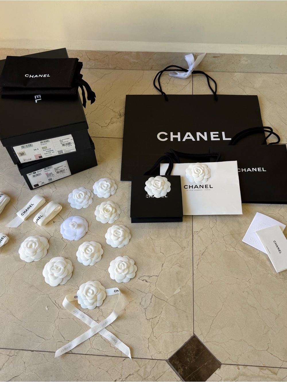 CHANEL Packaging Lot – Boxes, Bags & Ribbons